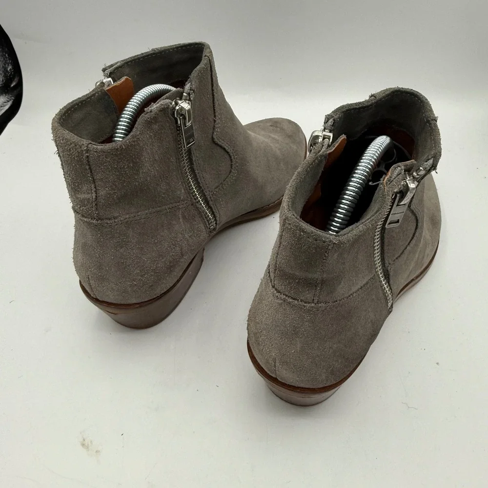 Coach Dani Bootie Western Heather Grey‎ Suede Ankle Boots 7.5B